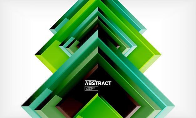 Diseño geométrico brillante de fondo abstracto cuadrado