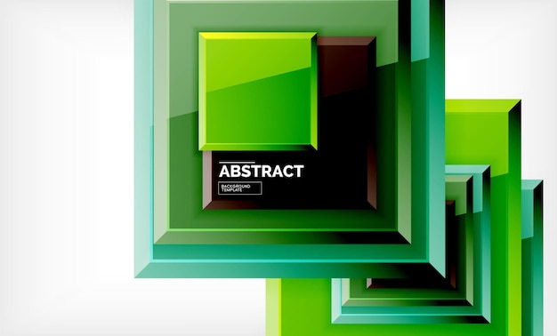 Diseño geométrico brillante de fondo abstracto cuadrado