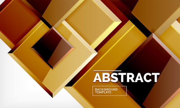 Diseño geométrico brillante de fondo abstracto cuadrado