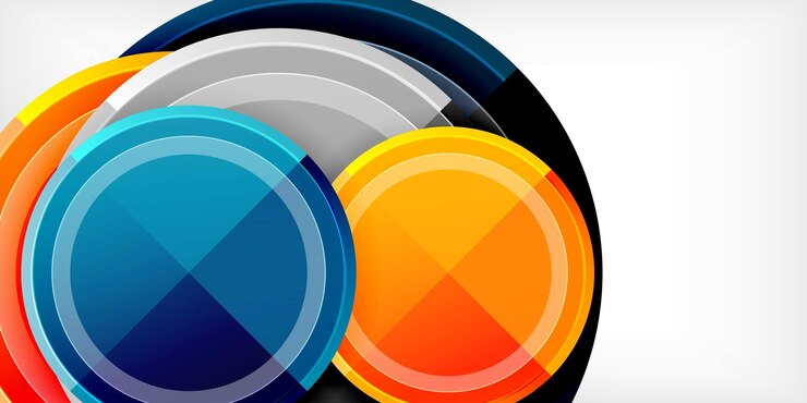 Vector diseño geométrico círculos de fondo abstractos