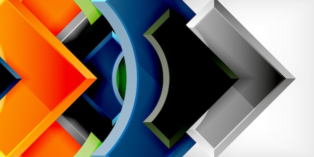 Diseño geométrico círculos y triángulos de fondo abstractos