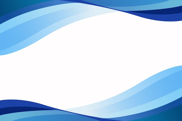 Diseño geométrico de gradiente vectorial de fondo de bandera de onda azul abstracta