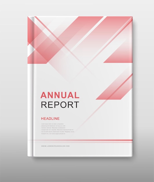 Diseño geométrico del libro de tapa del informe anual de negocios