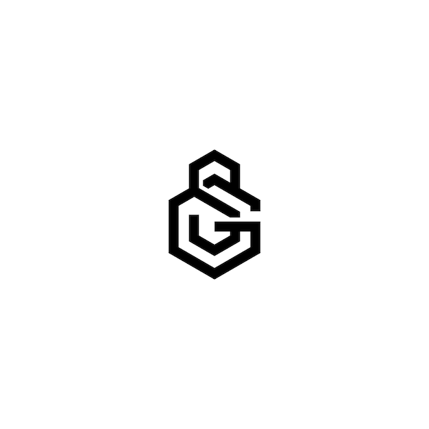 Vector diseño geométrico del logotipo de la letra sg