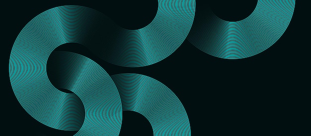 Diseño geométrico minimalista de líneas brillantes abstractas en fondo oscuro