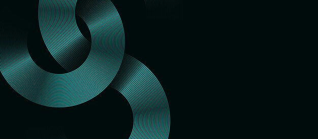 Diseño geométrico minimalista de líneas brillantes abstractas en fondo oscuro