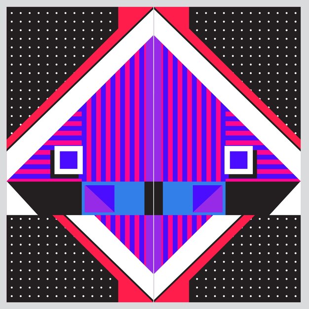 Diseño geométrico de moda de las tarjetas de felicitación de los elementos de Memphis. Textura, patrón y elementos de estilo retro. Plantilla de cartel y cubierta de diseño abstracto moderno