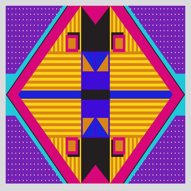 Diseño geométrico de moda de las tarjetas de felicitación de los elementos de Memphis. Textura, patrón y elementos de estilo retro. Plantilla de cartel y cubierta de diseño abstracto moderno