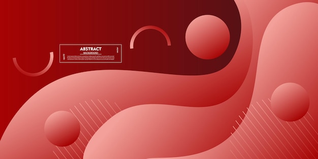 Diseño geométrico de onda roja en el fondo Diseño creativo de banner con forma de onda como plantilla
