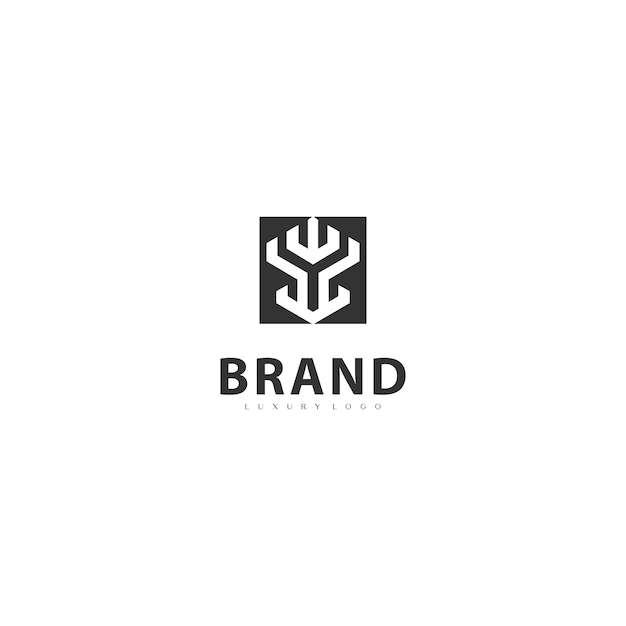 Diseño geométrico sencillo del logotipo