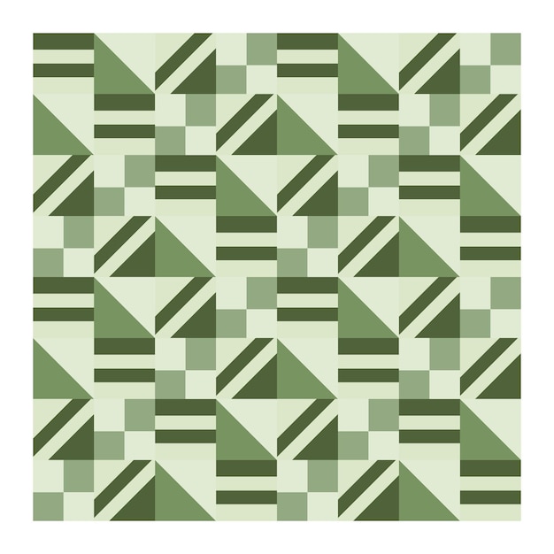 un diseño geométrico verde y blanco se muestra en la esquina