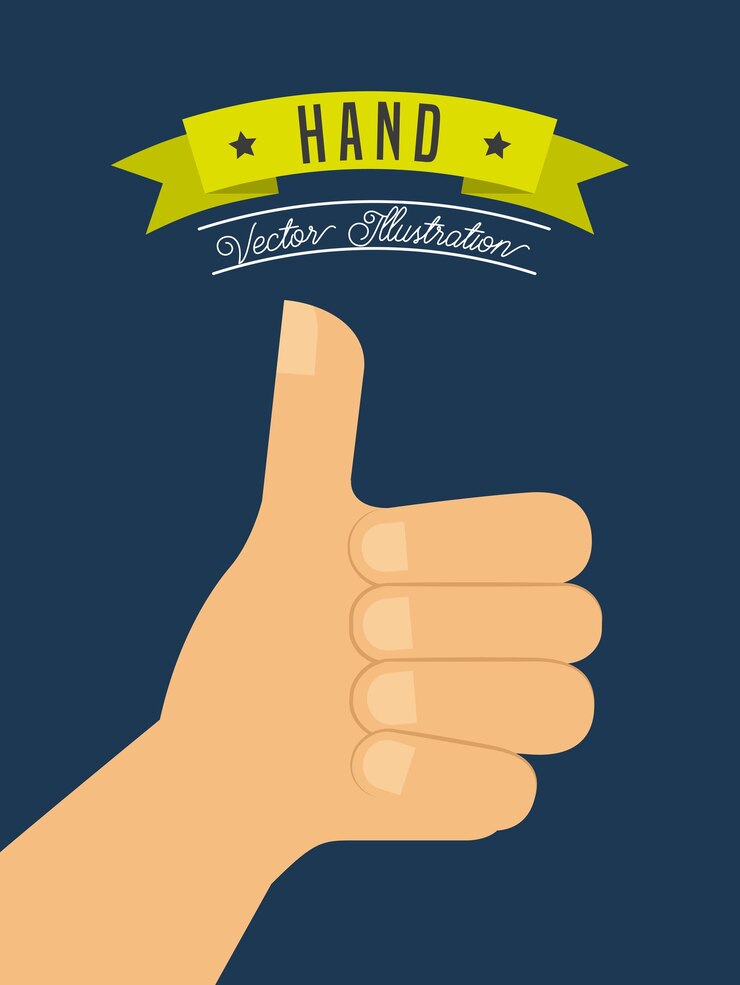 Vector diseño de gestos de mano, gráfico de vector ilustración eps10