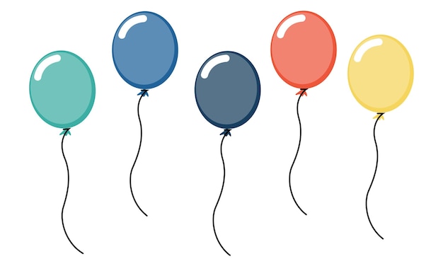 Vector diseño de globos adecuado para editar imágenes prediseñadas globos de cumpleaños