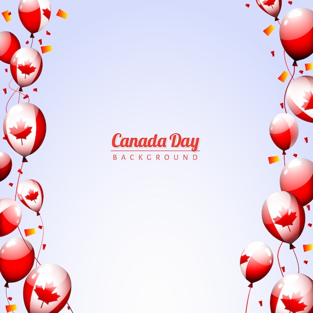 Diseño de globos de fiesta para el día de canadá