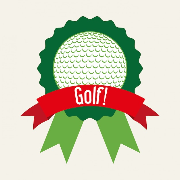 Diseño de golf sobre fondo blanco ilustración vectorial