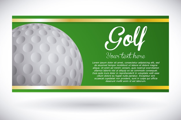 Vector diseño de golf sobre fondo gris ilustración vectorial