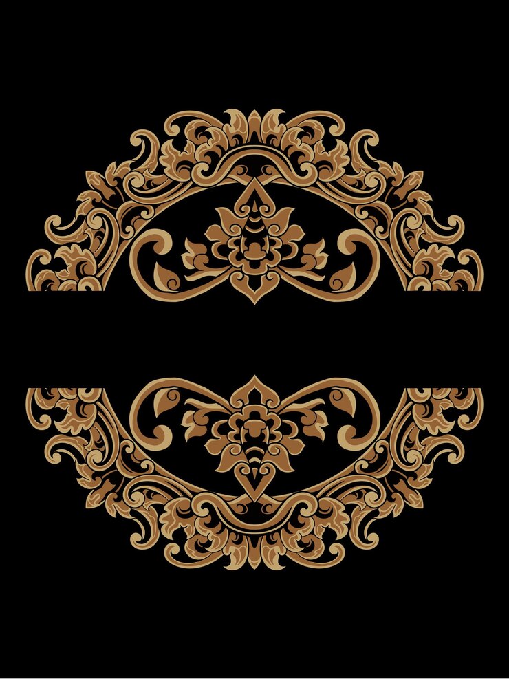 Diseño grabado clásico con grabado de lujo y colores vectoriales editables vector premium