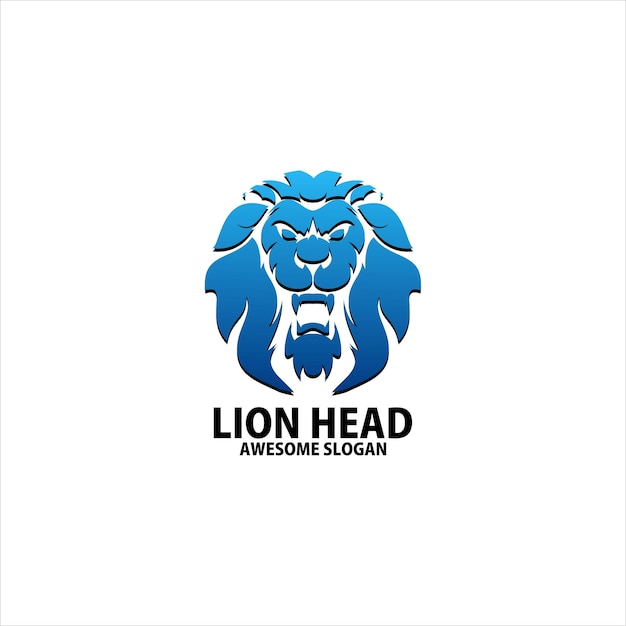 diseño de gradiente de cabeza de león