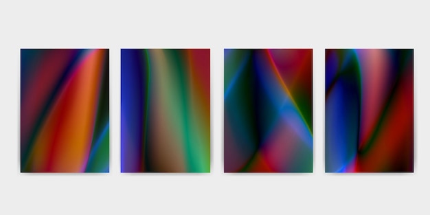 El diseño del gradiente de la cubierta establece la gradación de la malla violeta la plantilla colorida la malla fluida el fondo colorido
