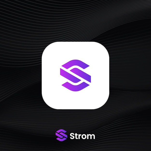 Diseño de gradiente de logotipo mínimo de vector s último