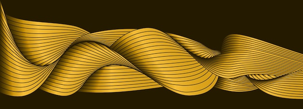 Un diseño de gradiente de onda colorida de una línea sinuosa Ilustración vectorial