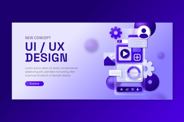 Diseño de gradiente ui/ux