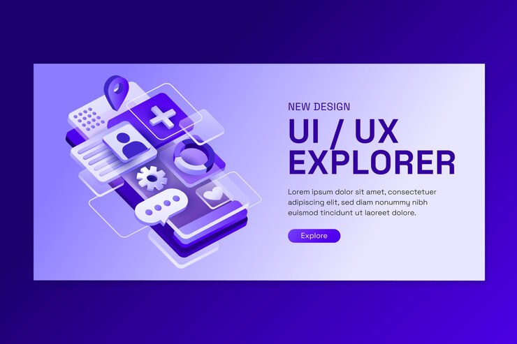 Vector diseño de gradiente ui/ux
