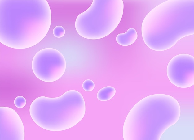 Diseño con gradientes de patrón de burbujas pastel tonos vibrantes para un telón de fondo sereno