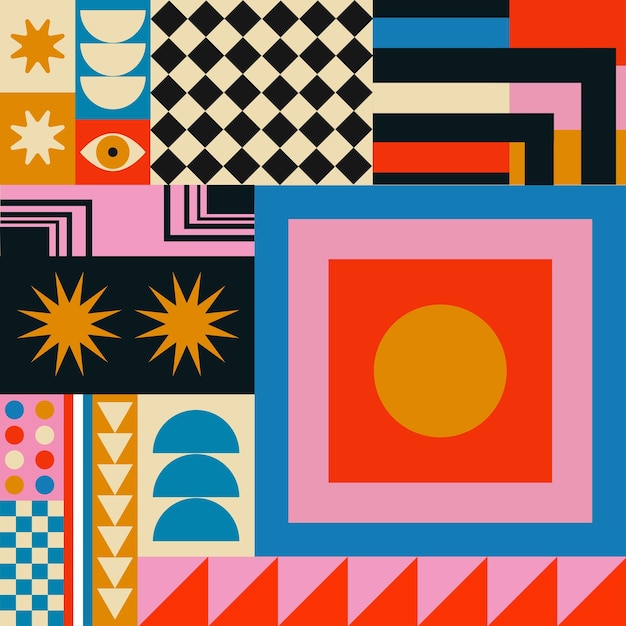 diseño gráfico abstracto geométrico de bauhaus