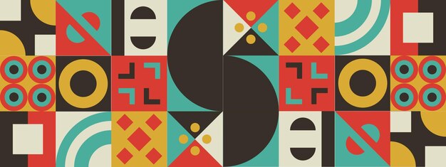 Diseño gráfico abstracto vectorial plantilla de fondo de patrón de pancarta Diseño de formas geométricas simples