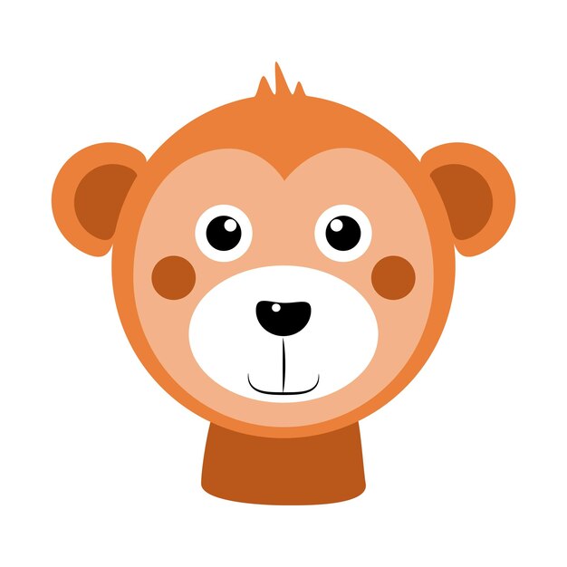 Diseño gráfico de animales y plantasdibujos animados de animales lindos para tarjeta de niños y vector de invitación
