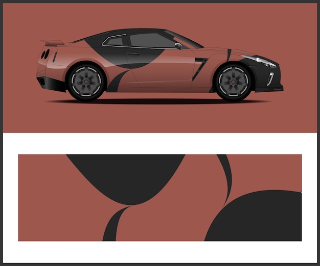 Diseño gráfico de calcomanía de envoltura de automóvil Diseños de fondo de carreras de rayas abstractas para envoltura