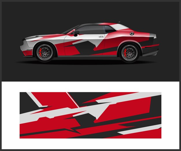 Diseño gráfico de calcomanía de envoltura de automóvil Diseños de fondo de carreras de rayas abstractas para envoltura