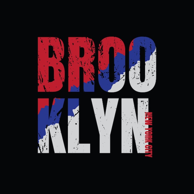 Diseño gráfico de camiseta y ropa de brooklyn