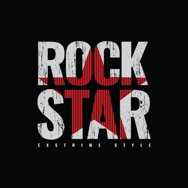 Diseño gráfico de camiseta y ropa de estrella de rock