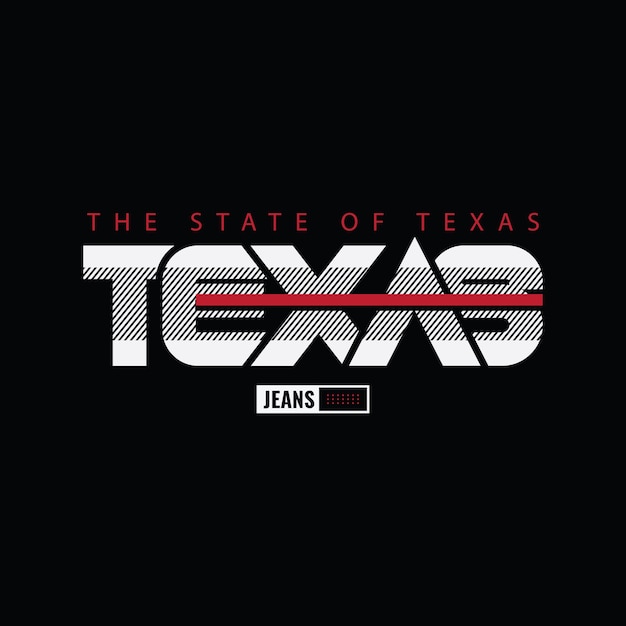 Diseño gráfico de camiseta y ropa de Texas