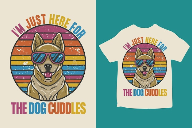 Diseño gráfico de camisetas para perros con tipografía