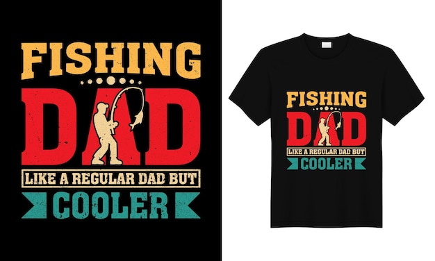 Diseño gráfico de camisetas de pesca vintage de Vector