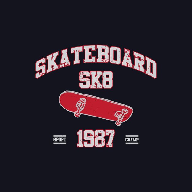 Diseño gráfico de camisetas y prendas de skate