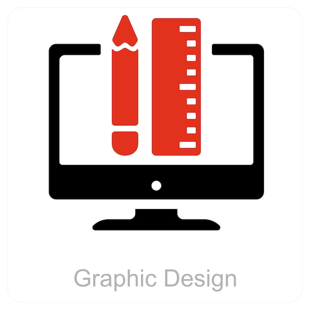 Diseño gráfico y concepto de icono educativo
