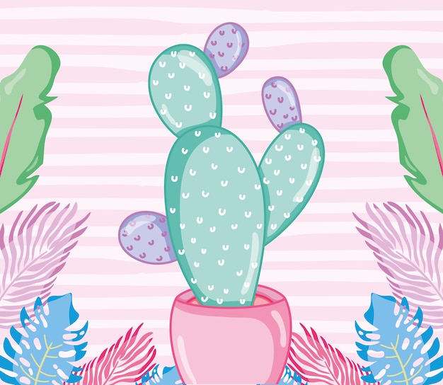 Diseño gráfico del ejemplo del vector del cactus de los pasteles llamativos