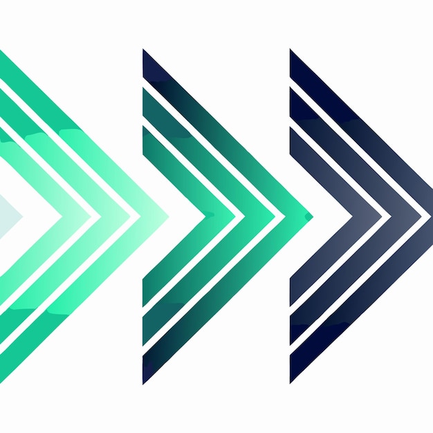 Diseño gráfico de flechas modernas de azul azul y marino