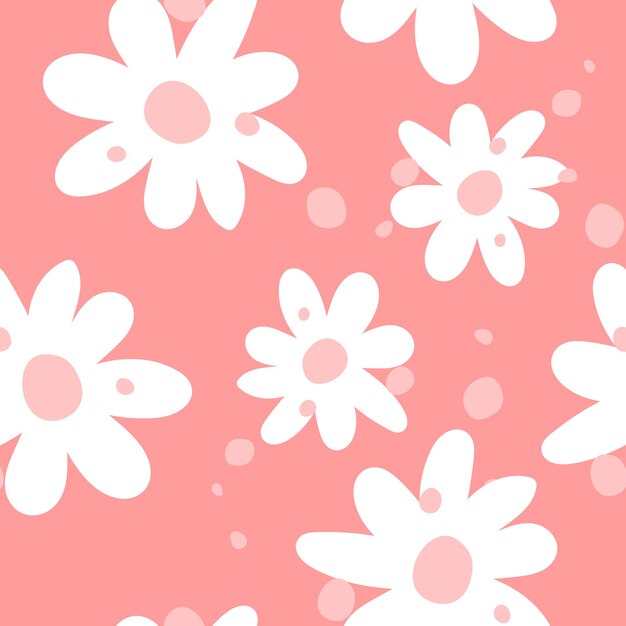 Vector diseño gráfico floral de garabateo patrón sin costuras flor minimalista abstracta con un hermoso fondo floral