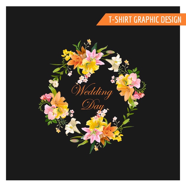 Diseño gráfico floral vintage