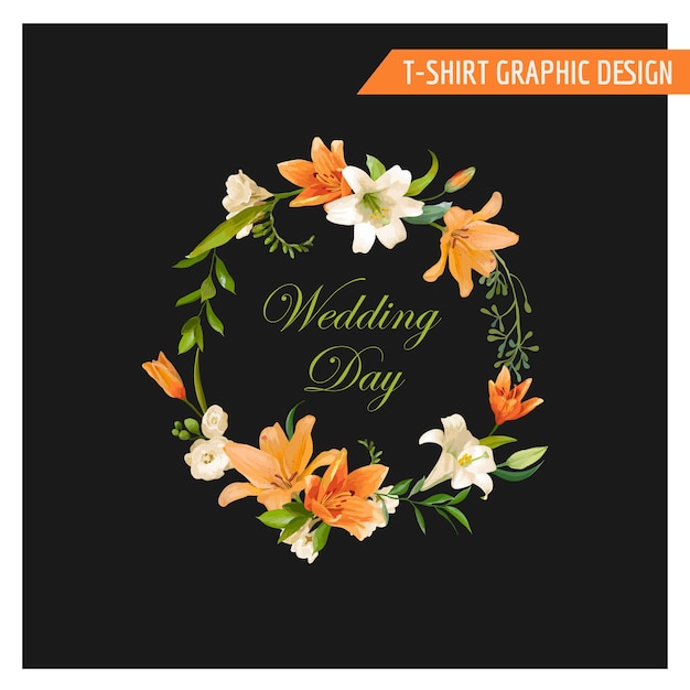 Vector diseño gráfico floral vintage