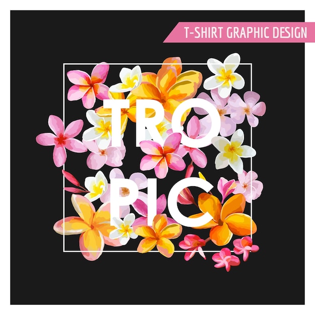 Diseño Gráfico Flores Tropicales