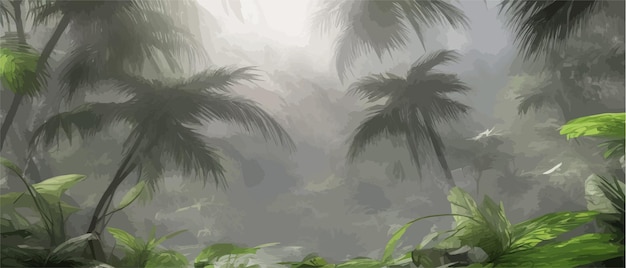 Diseño gráfico de fondo tropical sin costuras con palmeras increíbles adecuadas para telas