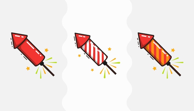 diseño gráfico de fuegos artificiales vectoriales
