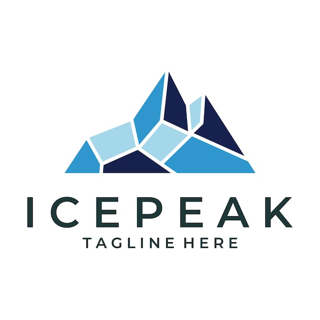 diseño gráfico del icono de la ilustración vectorial del logotipo del pico de hielo