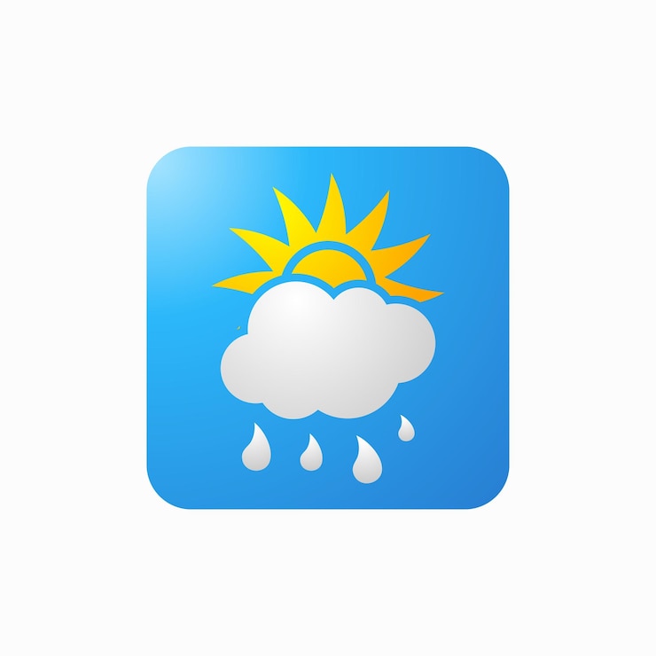 Vector diseño gráfico del icono del widget meteorológico